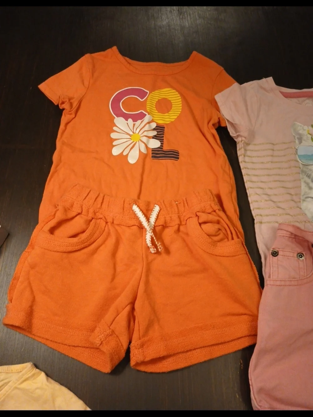 Girls Assorted Graphic Tee & Shorts Bundle - Unicorn, Minnie & Tropical Prints
